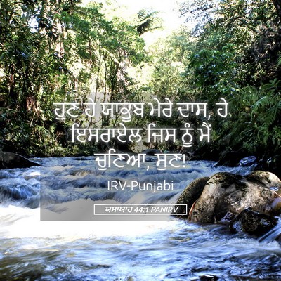 Picture 05 - ਯਸਾਯਾਹ 44:1 PANIRV - ਹੁਣ ਹੇ ਯਾਕੂਬ ਮੇਰੇ - Bible Verse Picture