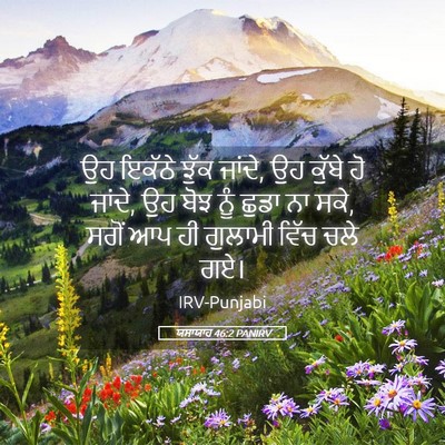 Picture 05 - ਯਸਾਯਾਹ 46:2 PANIRV - ਉਹ ਇਕੱਠੇ ਝੁੱਕ - Bible Verse Picture