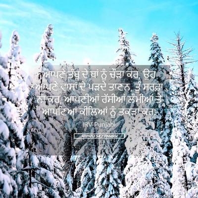 Picture 05 - ਯਸਾਯਾਹ 54:2 PANIRV - ਆਪਣੇ ਤੰਬੂ ਦੇ ਥਾਂ - Bible Verse Picture