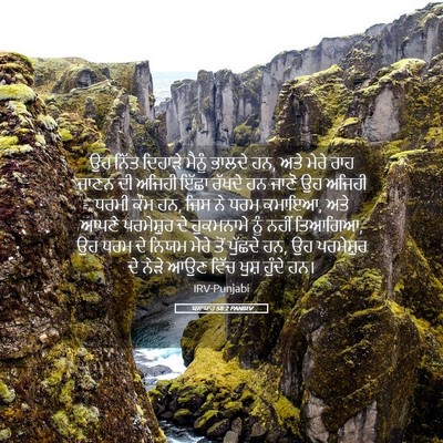 Picture 05 - ਯਸਾਯਾਹ 58:2 PANIRV - ਉਹ ਨਿੱਤ ਦਿਹਾੜੇ - Bible Verse Picture