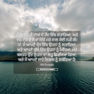 Picture 05 - ਯਸਾਯਾਹ 63:3 PANIRV - ਮੈਂ ਇਕੱਲੇ ਹੀ ਦਾਖਾਂ - Bible Verse Picture