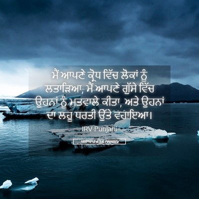 Picture 05 - ਯਸਾਯਾਹ 63:6 PANIRV - ਮੈਂ ਆਪਣੇ ਕ੍ਰੋਧ - Bible Verse Picture