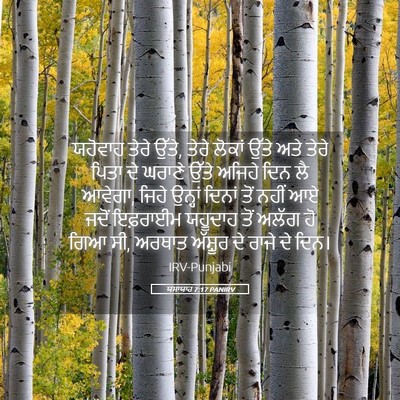 Picture 05 - ਯਸਾਯਾਹ 7:17 PANIRV - ਯਹੋਵਾਹ ਤੇਰੇ ਉੱਤੇ, - Bible Verse Picture