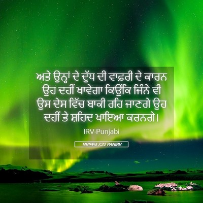 Picture 05 - ਯਸਾਯਾਹ 7:22 PANIRV - ਅਤੇ ਉਨ੍ਹਾਂ ਦੇ ਦੁੱਧ - Bible Verse Picture