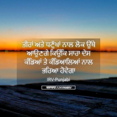 Picture 05 - ਯਸਾਯਾਹ 7:24 PANIRV - ਤੀਰਾਂ ਅਤੇ ਧਣੁੱਖਾਂ - Bible Verse Picture