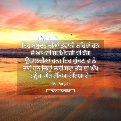 Picture 05 - ਯਹੂਦਾ 1:13 PANIRV - ਇਹ ਸਮੁੰਦਰ ਦੀਆਂ - Bible Verse Picture