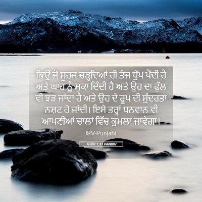 Picture 05 - ਯਾਕੂਬ 1:11 PANIRV - ਕਿਉਂ ਜੋ ਸੂਰਜ - Bible Verse Picture