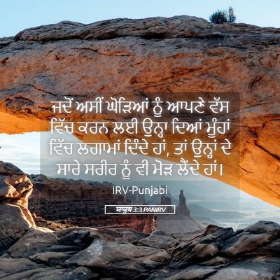 Picture 05 - ਯਾਕੂਬ 3:3 PANIRV - ਜਦੋਂ ਅਸੀਂ ਘੋੜਿਆਂ - Bible Verse Picture