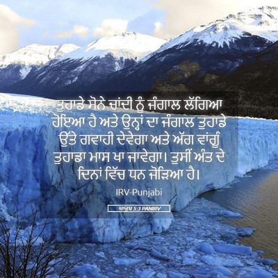 Picture 05 - ਯਾਕੂਬ 5:3 PANIRV - ਤੁਹਾਡੇ ਸੋਨੇ ਚਾਂਦੀ - Bible Verse Picture