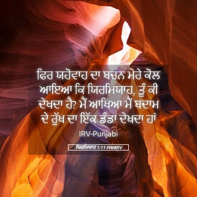 Picture 05 - ਯਿਰਮਿਯਾਹ 1:11 PANIRV - ਫਿਰ ਯਹੋਵਾਹ ਦਾ ਬਚਨ - Bible Verse Picture