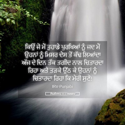 Picture 05 - ਯਿਰਮਿਯਾਹ 11:7 PANIRV - ਕਿਉਂ ਜੋ ਮੈਂ ਤੁਹਾਡੇ - Bible Verse Picture
