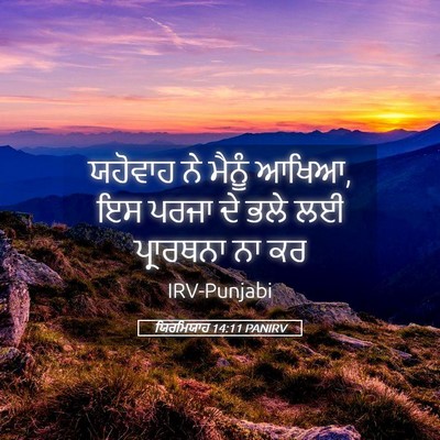 Picture 05 - ਯਿਰਮਿਯਾਹ 14:11 PANIRV - ਯਹੋਵਾਹ ਨੇ ਮੈਨੂੰ - Bible Verse Picture