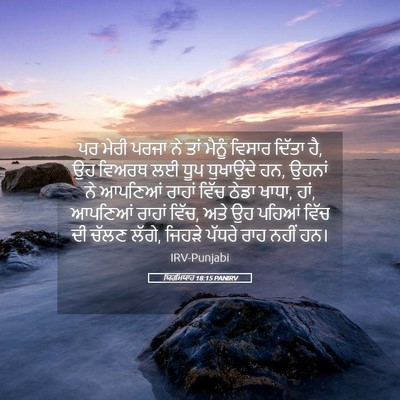 Picture 05 - ਯਿਰਮਿਯਾਹ 18:15 PANIRV - ਪਰ ਮੇਰੀ ਪਰਜਾ ਨੇ ਤਾਂ - Bible Verse Picture