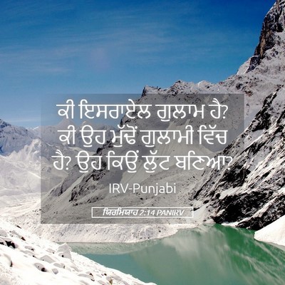 Picture 05 - ਯਿਰਮਿਯਾਹ 2:14 PANIRV - ਕੀ ਇਸਰਾਏਲ ਗੁਲਾਮ ਹੈ? - Bible Verse Picture