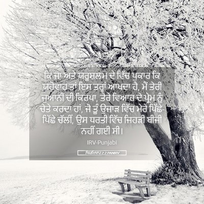 Picture 05 - ਯਿਰਮਿਯਾਹ 2:2 PANIRV - ਕਿ ਜਾ ਅਤੇ ਯਰੂਸ਼ਲਮ - Bible Verse Picture