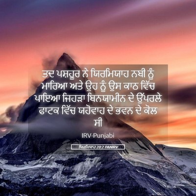 Picture 05 - ਯਿਰਮਿਯਾਹ 20:2 PANIRV - ਤਦ ਪਸ਼ਹੂਰ ਨੇ - Bible Verse Picture
