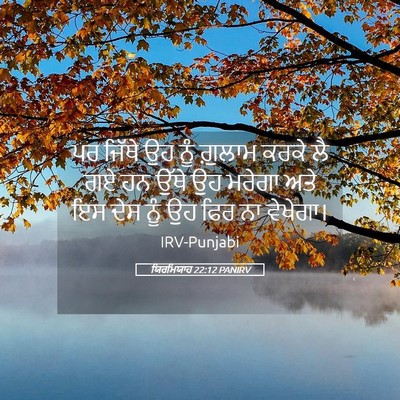 Picture 05 - ਯਿਰਮਿਯਾਹ 22:12 PANIRV - ਪਰ ਜਿੱਥੇ ਉਹ ਨੂੰ - Bible Verse Picture