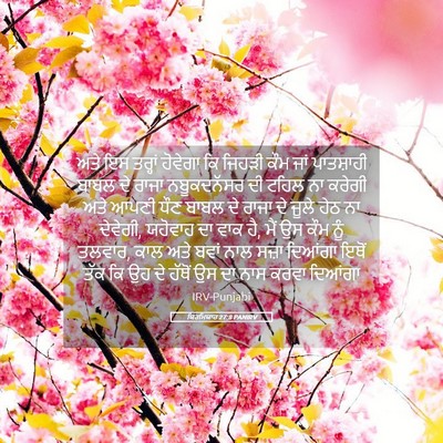 Picture 05 - ਯਿਰਮਿਯਾਹ 27:8 PANIRV - ਅਤੇ ਇਸ ਤਰ੍ਹਾਂ - Bible Verse Picture