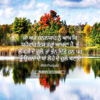 Picture 05 - ਯਿਰਮਿਯਾਹ 28:13 PANIRV - ਜਾ ਅਤੇ ਹਨਨਯਾਹ ਨੂੰ - Bible Verse Picture