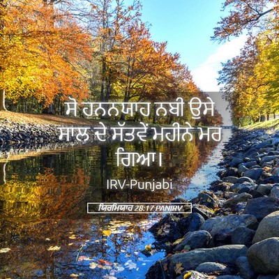 Picture 05 - ਯਿਰਮਿਯਾਹ 28:17 PANIRV - ਸੋ ਹਨਨਯਾਹ ਨਬੀ ਉਸੇ - Bible Verse Picture