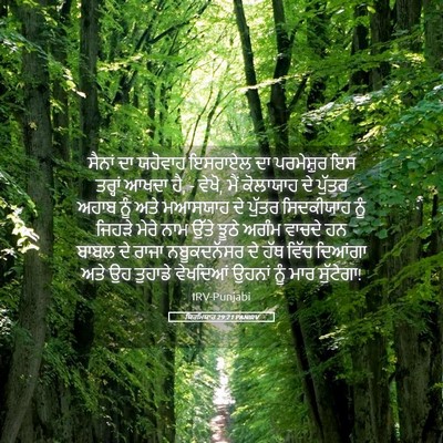 Picture 05 - ਯਿਰਮਿਯਾਹ 29:21 PANIRV - ਸੈਨਾਂ ਦਾ ਯਹੋਵਾਹ - Bible Verse Picture