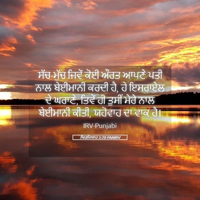 Picture 05 - ਯਿਰਮਿਯਾਹ 3:20 PANIRV - ਸੱਚ-ਮੁੱਚ ਜਿਵੇਂ ਕੋਈ - Bible Verse Picture