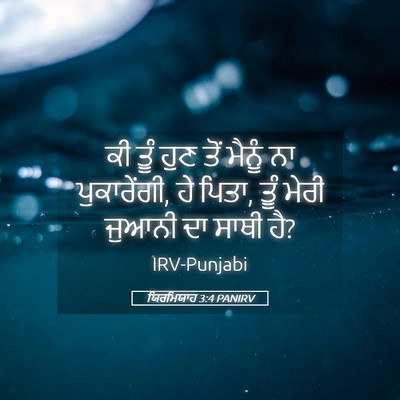Picture 05 - ਯਿਰਮਿਯਾਹ 3:4 PANIRV - ਕੀ ਤੂੰ ਹੁਣ ਤੋਂ - Bible Verse Picture