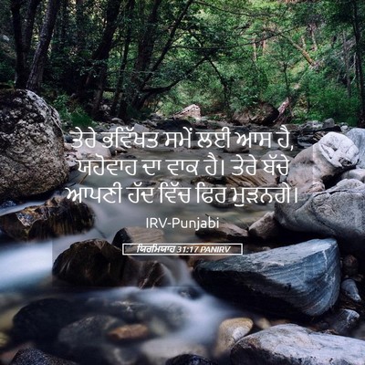 Picture 05 - ਯਿਰਮਿਯਾਹ 31:17 PANIRV - ਤੇਰੇ ਭਵਿੱਖਤ ਸਮੇਂ - Bible Verse Picture
