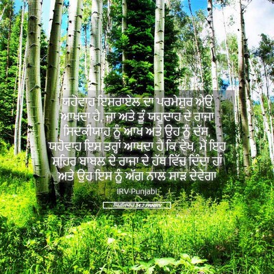 Picture 05 - ਯਿਰਮਿਯਾਹ 34:2 PANIRV - ਯਹੋਵਾਹ ਇਸਰਾਏਲ ਦਾ - Bible Verse Picture