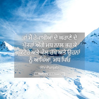 Picture 05 - ਯਿਰਮਿਯਾਹ 35:5 PANIRV - ਤਾਂ ਮੈਂ ਰੇਕਾਬੀਆਂ - Bible Verse Picture