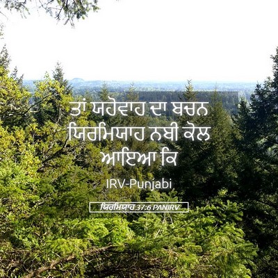 Picture 05 - ਯਿਰਮਿਯਾਹ 37:6 PANIRV - ਤਾਂ ਯਹੋਵਾਹ ਦਾ ਬਚਨ - Bible Verse Picture