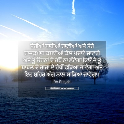 Picture 05 - ਯਿਰਮਿਯਾਹ 38:23 PANIRV - ਤੇਰੀਆਂ ਸਾਰੀਆਂ - Bible Verse Picture