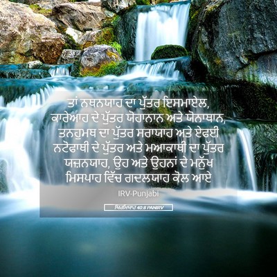 Picture 05 - ਯਿਰਮਿਯਾਹ 40:8 PANIRV - ਤਾਂ ਨਥਨਯਾਹ ਦਾ - Bible Verse Picture