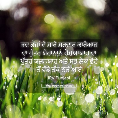 Picture 05 - ਯਿਰਮਿਯਾਹ 42:1 PANIRV - ਤਦ ਫੌਜਾਂ ਦੇ ਸਾਰੇ - Bible Verse Picture