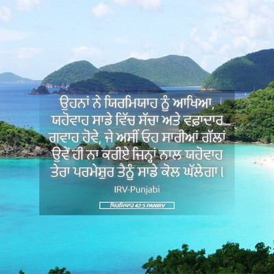 Picture 05 - ਯਿਰਮਿਯਾਹ 42:5 PANIRV - ਉਹਨਾਂ ਨੇ ਯਿਰਮਿਯਾਹ - Bible Verse Picture