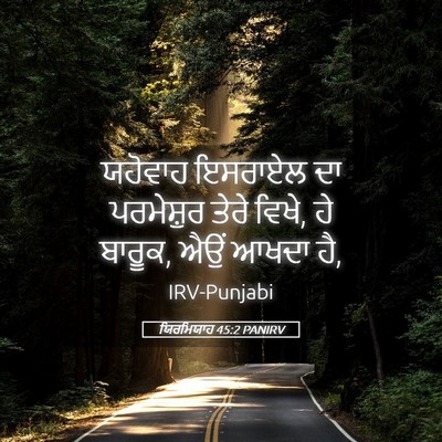 Picture 05 - ਯਿਰਮਿਯਾਹ 45:2 PANIRV - ਯਹੋਵਾਹ ਇਸਰਾਏਲ ਦਾ - Bible Verse Picture