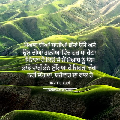 Picture 05 - ਯਿਰਮਿਯਾਹ 48:38 PANIRV - ਮੋਆਬ ਦੀਆਂ ਸਾਰੀਆਂ - Bible Verse Picture