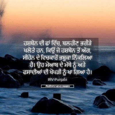 Picture 05 - ਯਿਰਮਿਯਾਹ 48:45 PANIRV - ਹਸ਼ਬੋਨ ਦੀ ਛਾਂ ਵਿੱਚ, - Bible Verse Picture