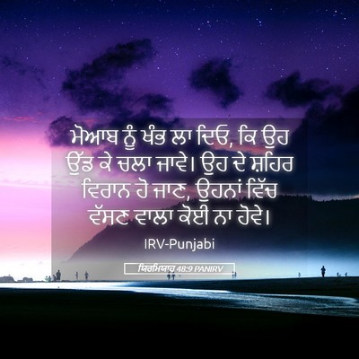 Picture 05 - ਯਿਰਮਿਯਾਹ 48:9 PANIRV - ਮੋਆਬ ਨੂੰ ਖੰਭ ਲਾ - Bible Verse Picture