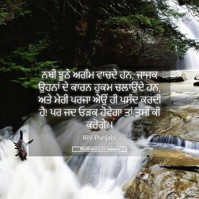Picture 05 - ਯਿਰਮਿਯਾਹ 5:31 PANIRV - ਨਬੀ ਝੂਠੇ ਅਗੰਮ - Bible Verse Picture