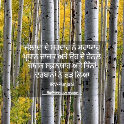 Picture 05 - ਯਿਰਮਿਯਾਹ 52:24 PANIRV - ਜੱਲਾਦਾਂ ਦੇ ਸਰਦਾਰ - Bible Verse Picture