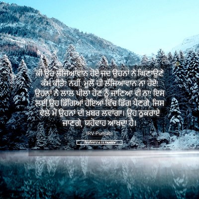 Picture 05 - ਯਿਰਮਿਯਾਹ 6:15 PANIRV - ਕੀ ਉਹ ਲੱਜਿਆਵਾਨ ਹੋਏ - Bible Verse Picture