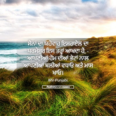 Picture 05 - ਯਿਰਮਿਯਾਹ 7:21 PANIRV - ਸੈਨਾਂ ਦਾ ਯਹੋਵਾਹ - Bible Verse Picture