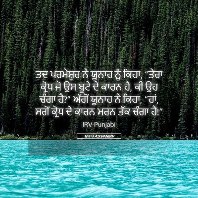 Picture 05 - ਯੂਨਾਹ 4:9 PANIRV - ਤਦ ਪਰਮੇਸ਼ੁਰ ਨੇ - Bible Verse Picture