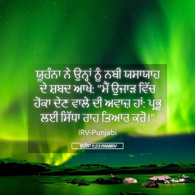 Picture 05 - ਯੂਹੰਨਾ 1:23 PANIRV - ਯੂਹੰਨਾ ਨੇ ਉਨ੍ਹਾਂ - Bible Verse Picture