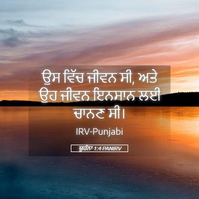 Picture 05 - ਯੂਹੰਨਾ 1:4 PANIRV - ਉਸ ਵਿੱਚ ਜੀਵਨ ਸੀ, - Bible Verse Picture