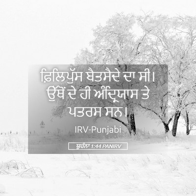 Picture 05 - ਯੂਹੰਨਾ 1:44 PANIRV - ਫ਼ਿਲਿਪੁੱਸ ਬੈਤਸੈਦੇ - Bible Verse Picture