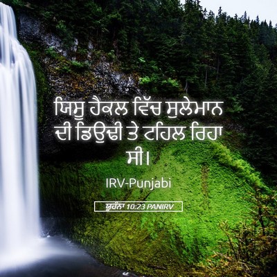 Picture 05 - ਯੂਹੰਨਾ 10:23 PANIRV - ਯਿਸੂ ਹੈਕਲ ਵਿੱਚ - Bible Verse Picture