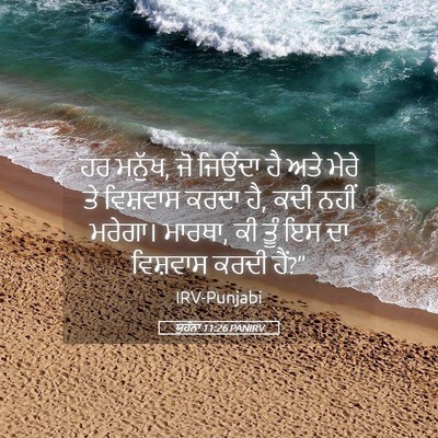 Picture 05 - ਯੂਹੰਨਾ 11:26 PANIRV - ਹਰ ਮਨੁੱਖ, ਜੋ ਜਿਉਂਦਾ - Bible Verse Picture