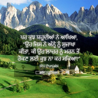 Picture 05 - ਯੂਹੰਨਾ 11:37 PANIRV - ਪਰ ਕੁਝ ਯਹੂਦੀਆਂ ਨੇ - Bible Verse Picture